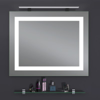 Зеркало LAVA Квадра 80×65 с LED подсветкой и полкой Зеркало LAVA Квадра 80×65 с LED подсветкой и полкой