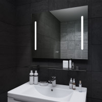 Зеркало LAVA Стелла 80×65 с LED подсветкой, часами та сенсором взмаха Зеркало LAVA Стелла 80×65 с LED подсветкой, часами та сенсором взмаха