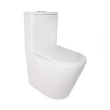 Унітаз-компакт Qtap Stork/Swan безобідковий з сідінням Soft-close QT15222179W