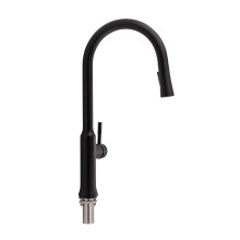 Смеситель для кухни Qtap Baruska с выдвижным изливом QTBAR9137103UB Black Matt Смеситель для кухни Qtap Baruska с выдвижным изливом QTBAR9137103UB Black Matt