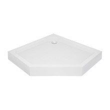 Lidz Душовий піддон DOZORCA SC90x90.LOW, низький, п'ятикутний, акриловий + ніжки, діаметр зливу 50 мм