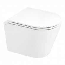 Унитаз подвесной Qtap Scorpio безободковый Ultra Quiet с сиденьем Soft-close QT14332380AW
