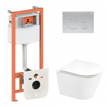 Готовое решение Qtap для ванной комнаты: подвесной унитаз Scorpio Ultra Quiet 520x365x365 + комплект инсталляции Nest 4 в 1 (круглая клавиша Satin) Готовое решение Qtap для ванной комнаты: подвесной унитаз Scorpio Ultra Quiet 520x365x365 + комплект инсталляции Nest 4 в 1 (круглая клавиша Satin)