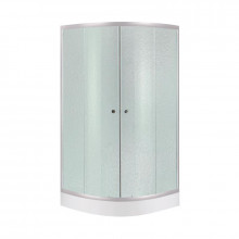 Душова кабіна Lidz Latwa SC80x80.SAT.LOW.FR, скло Frost 4 мм + Lidz Душовий піддон KAPIELKA ST80x80x15