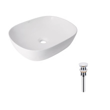 Комплект Qtap Aquarius: Раковина накладная прямоугольная 470x380x120 мм White + Донный клапан PU02