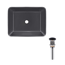 Комплект Qtap Tern: Раковина накладная прямоугольная 480х370х135 мм Matt Black + Донный клапан PU03 Комплект Qtap Tern: Раковина накладная прямоугольная 480х370х135 мм Matt Black + Донный клапан PU03