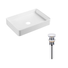 Комплект Qtap Tern: Раковина накладная прямоугольная 600x400x110 мм WHITE + Донный клапан PU02 Комплект Qtap Tern: Раковина накладная прямоугольная 600x400x110 мм WHITE + Донный клапан PU02