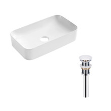 Комплект Qtap Tern: Раковина накладная прямоугольная 610x350x135 мм WHITE + Донный клапан PU02 Комплект Qtap Tern: Раковина накладная прямоугольная 610x350x135 мм WHITE + Донный клапан PU02