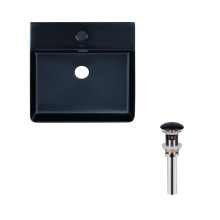 Комплект Qtap Nando LT: Раковина подвесная прямоугольная 500х420х130 мм Matt Black + Донный клапан PU03O Комплект Qtap Nando LT: Раковина подвесная прямоугольная 500х420х130 мм Matt Black + Донный клапан PU03O