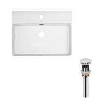 Комплект Qtap Nando LT: Раковина подвесная прямоугольная 610х420х140 мм White + Донный клапан PU02O Комплект Qtap Nando LT: Раковина подвесная прямоугольная 610х420х140 мм White + Донный клапан PU02O