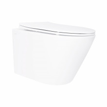 Унитаз подвесной Qtap Swan безободковый с сиденьем Soft-close QT16335180W