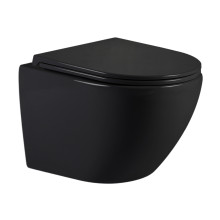 Унітаз підвісний Qtap Jay Ultra Quiet 485х360х320 мм, Matt Black, сидінням Slim Duroplast/ Soft-close/ Quick Relase QT07335177MB Унітаз підвісний Qtap Jay Ultra Quiet 485х360х320 мм, Matt Black, сидінням Slim Duroplast/ Soft-close/ Quick Relase QT07335177MB