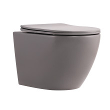 Унітаз підвісний Robin Ultra Quiet 490×365×325 мм, Stone Grey, з сидінням Slim Duroplast / Soft-close / Quick Release QT13332381АSSG Qtap Унітаз підвісний Robin Ultra Quiet 490×365×325 мм, Stone Grey, з сидінням Slim Duroplast / Soft-close / Quick Release QT13332381АSSG Qtap