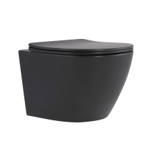 Унітаз підвісний Qtap Robin Ultra Quiet 520×365×340 мм, Anthracite, з сидінням Slim Duroplast / Soft-close / Quick Release QTROB26AN48995