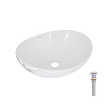 Раковина накладная Qtap Dove 415x340x140 мм, Marble, овальная, с донным клапаном QTDOV188SB49785 Раковина накладная Qtap Dove 415x340x140 мм, Marble, овальная, с донным клапаном QTDOV188SB49785