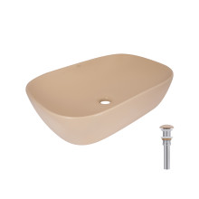 Раковина накладная Qtap Robin 600x390x150 мм, Beige, прямоугольная, с донным клапаном QTROB188SB49787 Раковина накладная Qtap Robin 600x390x150 мм, Beige, прямоугольная, с донным клапаном QTROB188SB49787
