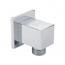 Акционный набор Qtap 1+1=3: Подключение для шланга Spojeni Chrome, прямоугольное QTCRMB130