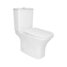 Унитаз напольный Qtap Presto Quadro безобідковий з сідінням Soft-close QTPRE27W51021 Унитаз напольный Qtap Presto Quadro безобідковий з сідінням Soft-close QTPRE27W51021