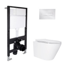 Готове рішення Qtap для ванної кімнати: підвісний унітаз Swan Ultra Quiet 485x360x320 + комплект інсталяції Standard (лінійна клавіша Chrome) Готове рішення Qtap для ванної кімнати: підвісний унітаз Swan Ultra Quiet 485x360x320 + комплект інсталяції Standard (лінійна клавіша Chrome)