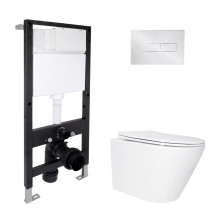 Готове рішення Qtap для ванної кімнати: підвісний унітаз Swan Ultra Quiet 520x360x320 + комплект інсталяції Standard (лінійна клавіша Chrome) Готове рішення Qtap для ванної кімнати: підвісний унітаз Swan Ultra Quiet 520x360x320 + комплект інсталяції Standard (лінійна клавіша Chrome)