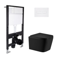 Готове рішення Qtap для ванної кімнати: підвісний унітаз Crow Ultra Quiet 485x340x290 + комплект інсталяції Standard (лінійна клавіша White) Готове рішення Qtap для ванної кімнати: підвісний унітаз Crow Ultra Quiet 485x340x290 + комплект інсталяції Standard (лінійна клавіша White)