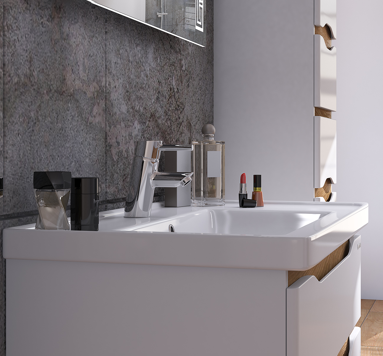 Тумбы мойки для ванных комнат - 80 фото